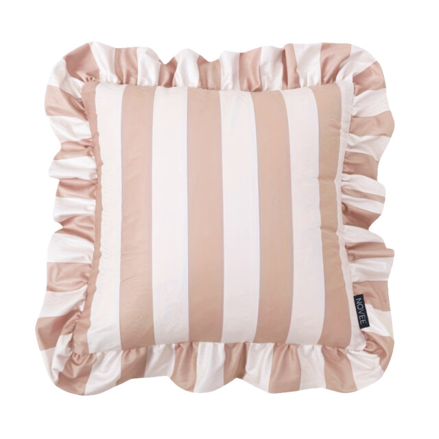 NOVÉE Sierkussen ruffles stripe beige/creme | 45x45 cm | katoen/polyester 3683057 large