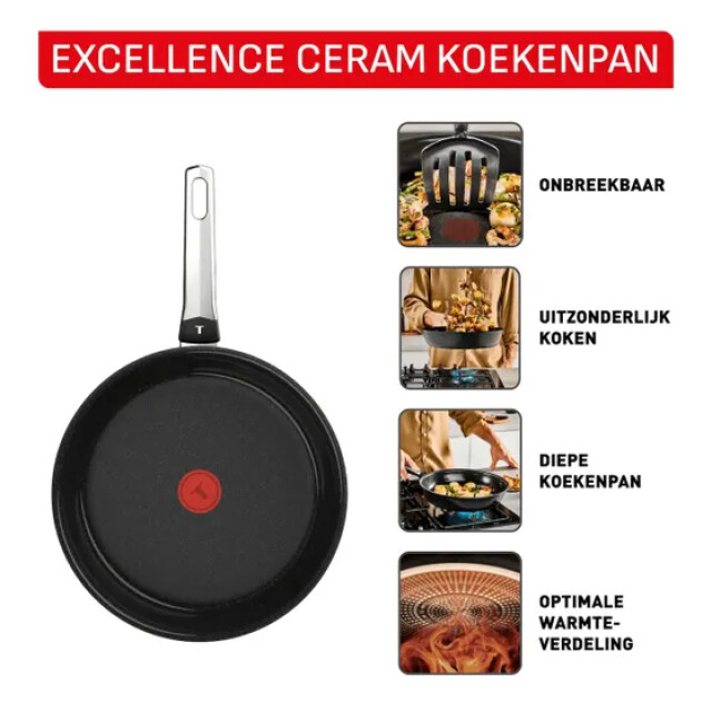 Tefal Excellence keramische koekenpan 28cm  large