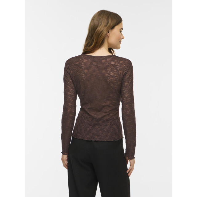 Vila Vifay kanten top met lange mouwen 14119318 large
