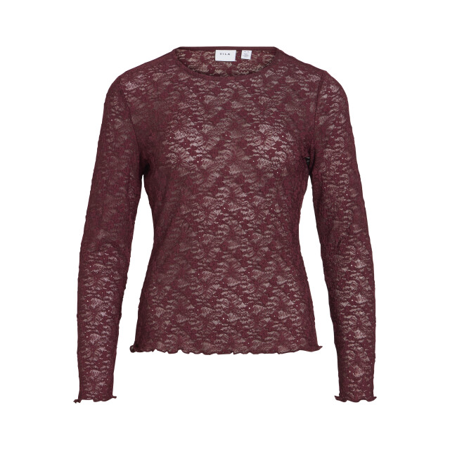 Vila Vifay kanten top met lange mouwen 14119318 large