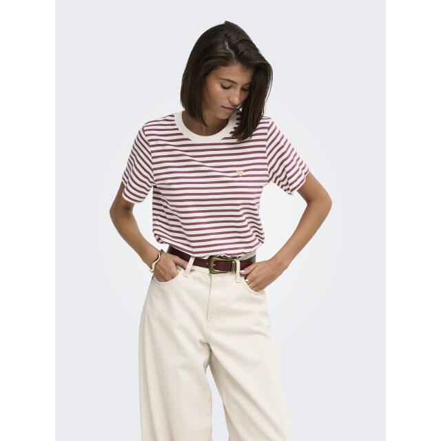 Jacqueline de Yong Jdy pisa gestreept t-shirt met hartje 15298612 large