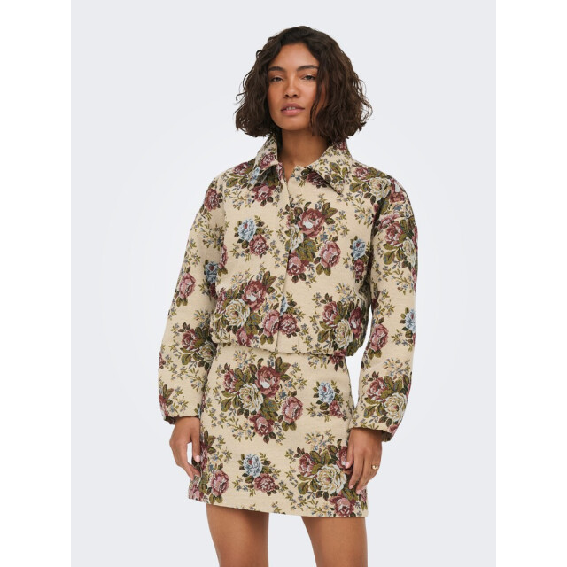 Jacqueline de Yong Jdyflola ls jacquard jacket wvn zand dessin 4279.06.0007 large