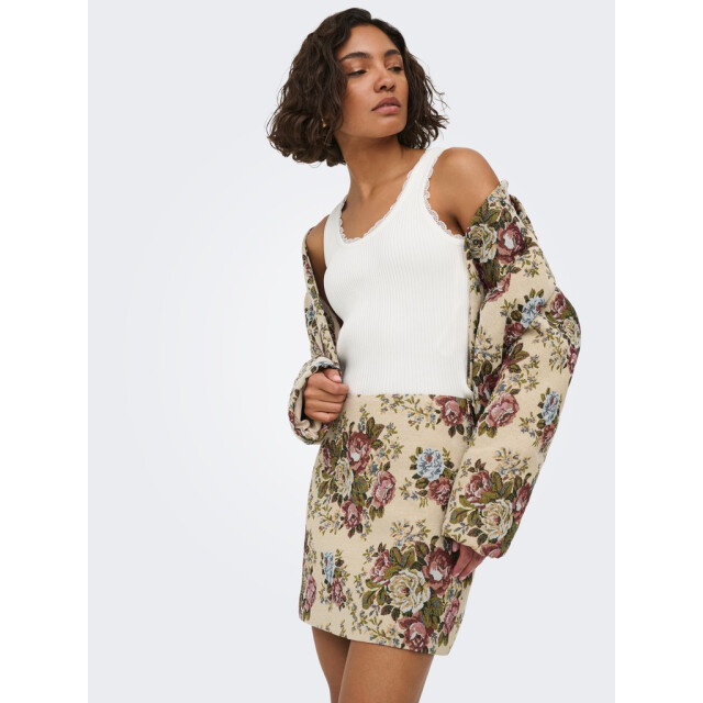 Jacqueline de Yong Jdyflola ls jacquard jacket wvn zand dessin 4279.06.0007 large