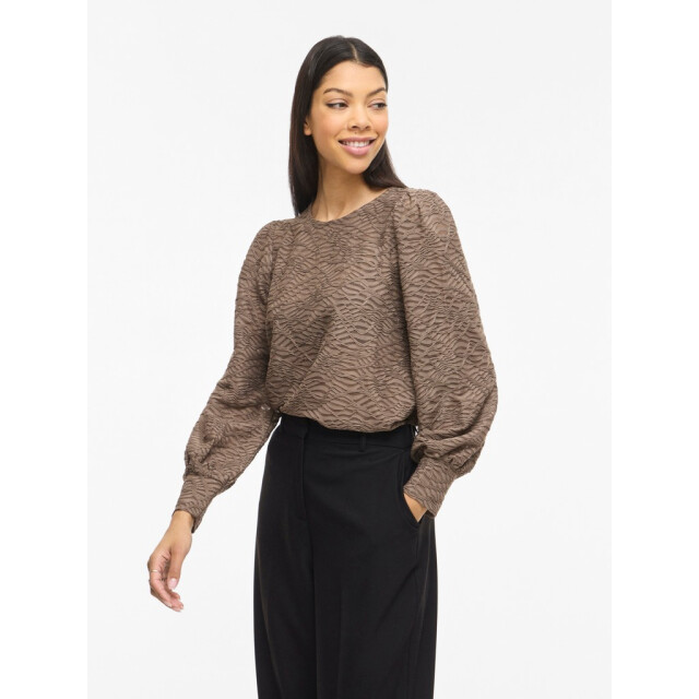 Vila Vifina ls o-neck top noos taupe 4389.77.0006 large
