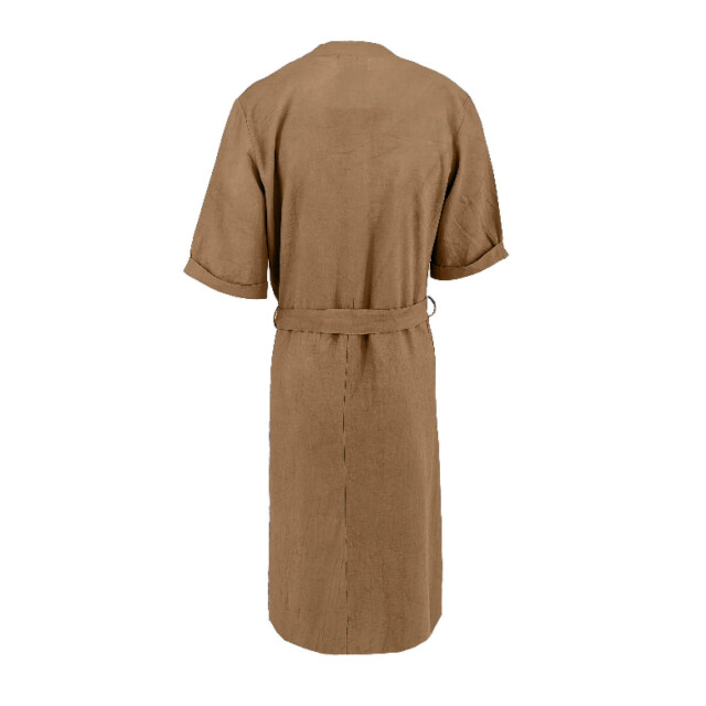 FOS Amsterdam Fos jurk norah linnen uni - Norah linnen uni - Camel large