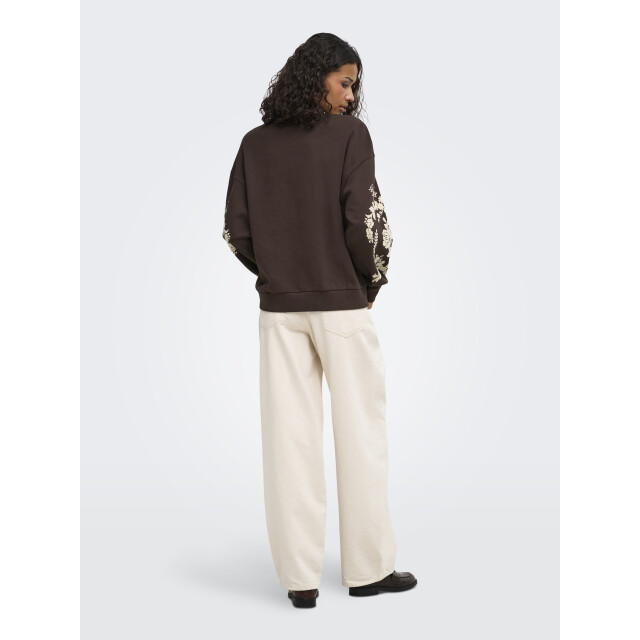 Jacqueline de Yong Jdy irmelin sweatshirt met flock bloemenprint 15376613 large