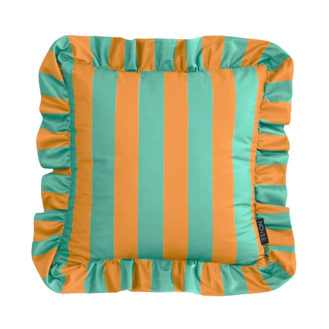 NOVÉE Sierkussen ruffles stripe /geel | 45x45 cm | katoen/polyester 3683054 large