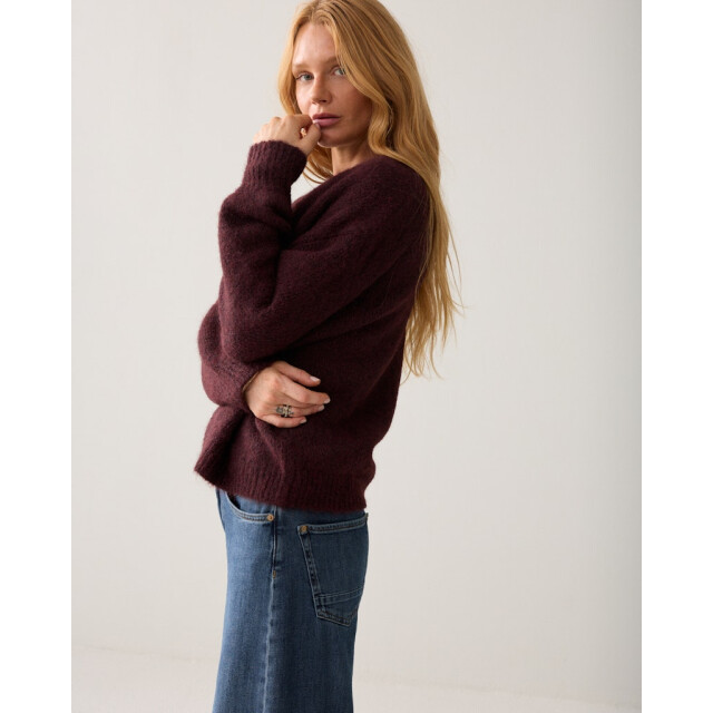 Summum Puff sleeve cardigan cozy bordeaux 4249.47.0014 large