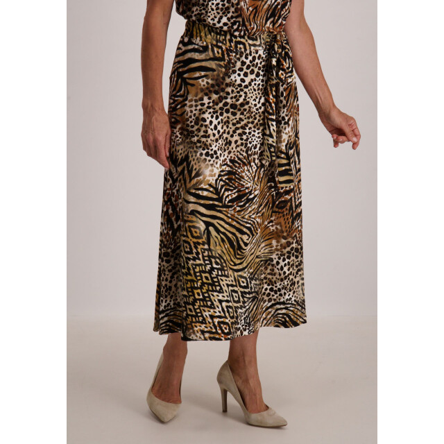 Geisha skirt long jersey aop 56350-60 jill 775 pr.06-25-2 brown/black 06415.840.0014 large