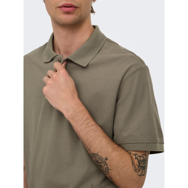 Only & Sons Onsben reg ss polo shirt noos taupe 5369.77.0014 large
