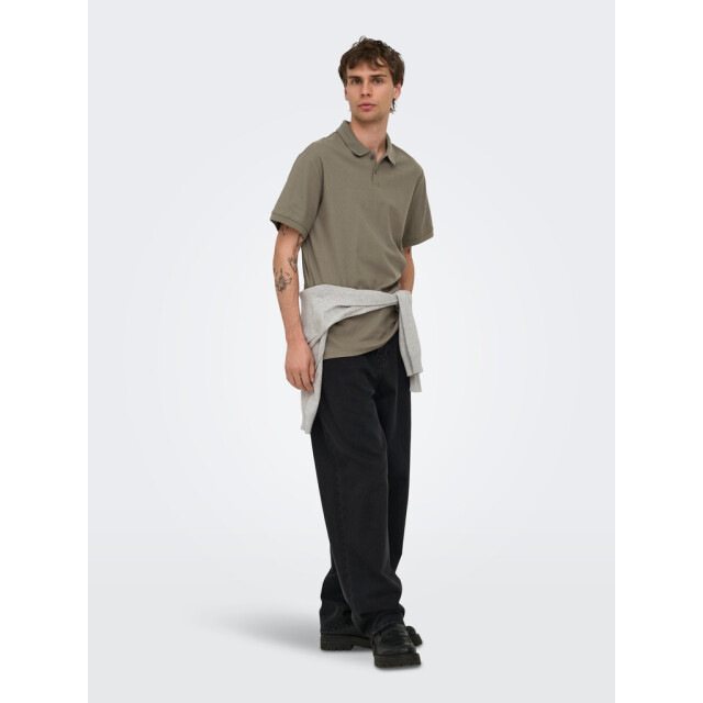 Only & Sons Onsben reg ss polo shirt noos taupe 5369.77.0014 large