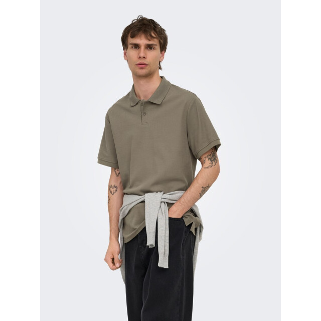 Only & Sons Onsben reg ss polo shirt noos taupe 5369.77.0014 large