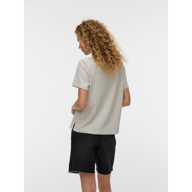 Vero Moda Vmkaroline ss v-neck top jrs btq ecru dessin 4339.08.0055 large