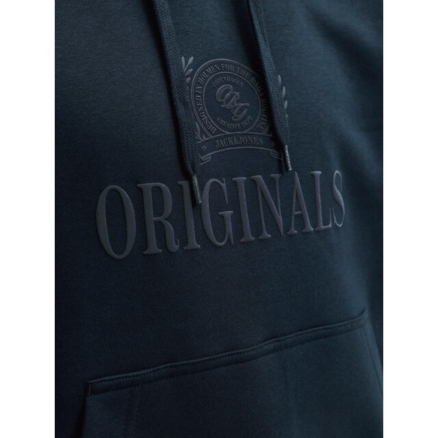 Jack & Jones Jorfrederiksberg monogram sweat hood sn navy 5219.37.0053 large