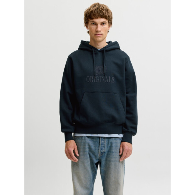 Jack & Jones Jorfrederiksberg monogram sweat hood sn navy 5219.37.0053 large