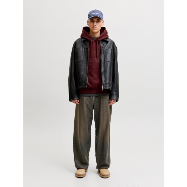Jack & Jones Jorfrederiksberg monogram sweat hood sn wijn 5219.43.0003 large