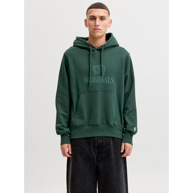 Jack & Jones Jorfrederiksberg monogram sweat hood sn olijf 5219.22.0043 large