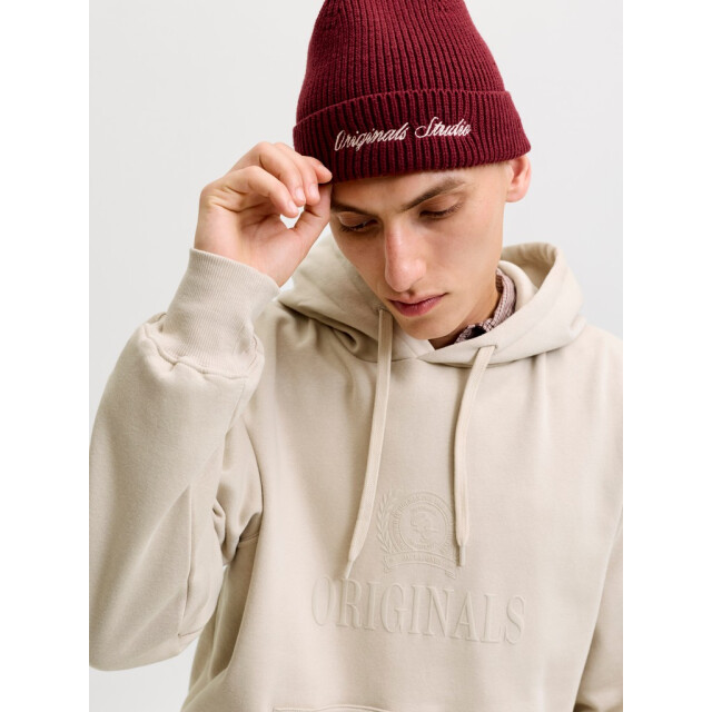 Jack & Jones Jorfrederiksberg monogram sweat hood sn beige 5219.05.0064 large
