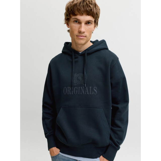 Jack & Jones Jorfrederiksberg monogram sweat hood sn navy 5219.37.0053 large