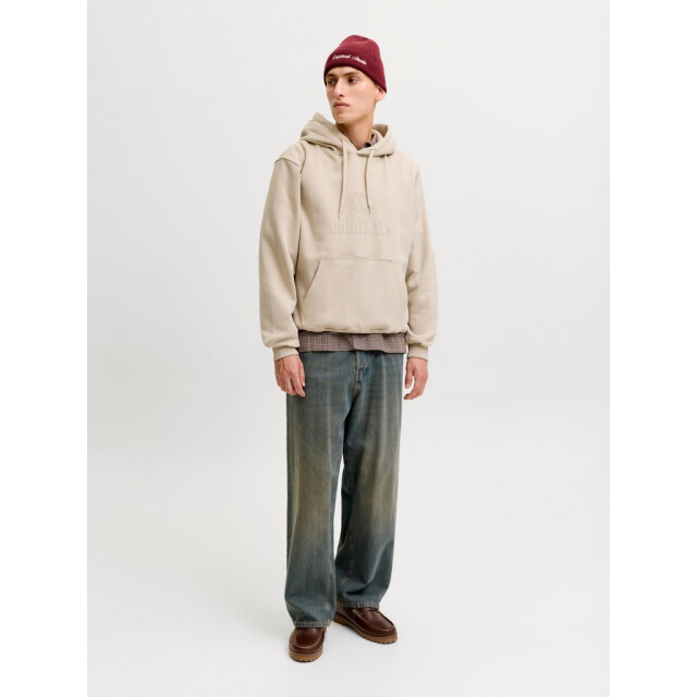 Jack & Jones Jorfrederiksberg monogram sweat hood sn beige 5219.05.0064 large
