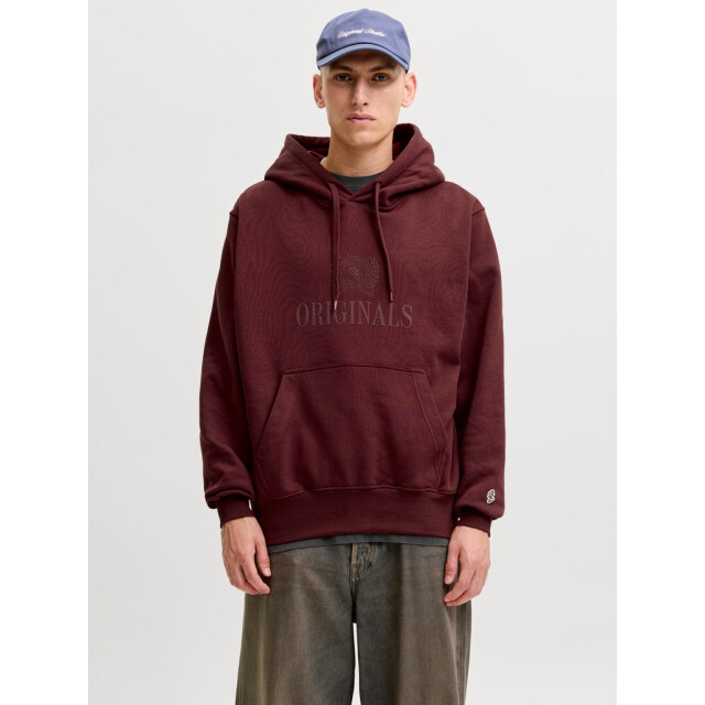 Jack & Jones Jorfrederiksberg monogram sweat hood sn wijn 5219.43.0003 large