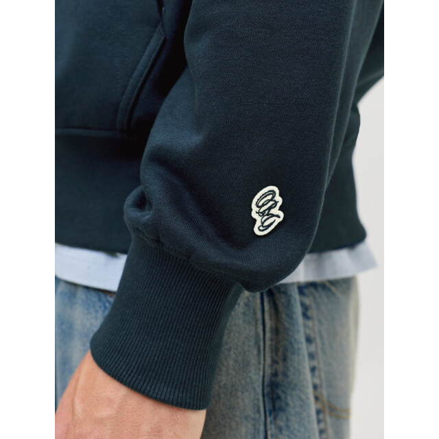 Jack & Jones Jorfrederiksberg monogram sweat hood sn navy 5219.37.0053 large