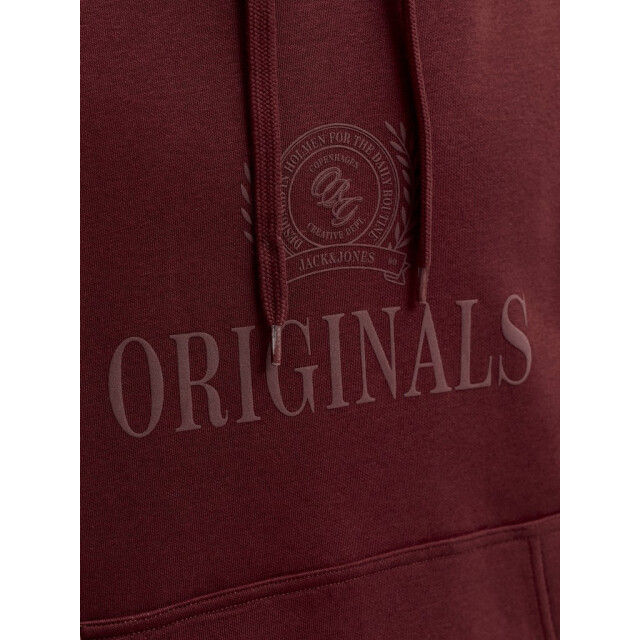 Jack & Jones Jorfrederiksberg monogram sweat hood sn wijn 5219.43.0003 large