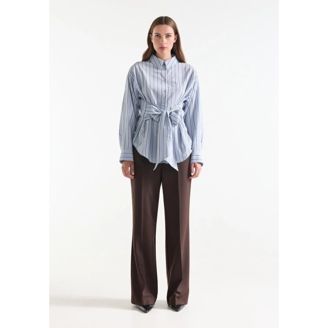 Jansen Amsterdam Livia mcs715 stripe belt blue/ brown MCS715 large
