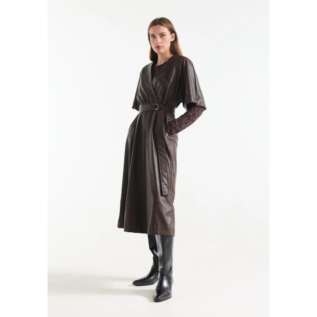 Jansen Amsterdam Linn lpu510 jurk dark brown LPU510 large