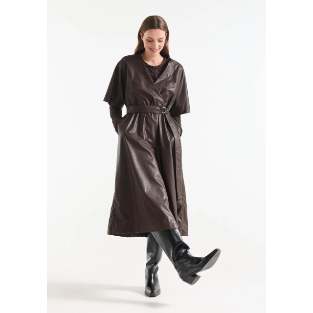 Jansen Amsterdam Linn lpu510 jurk dark brown LPU510 large