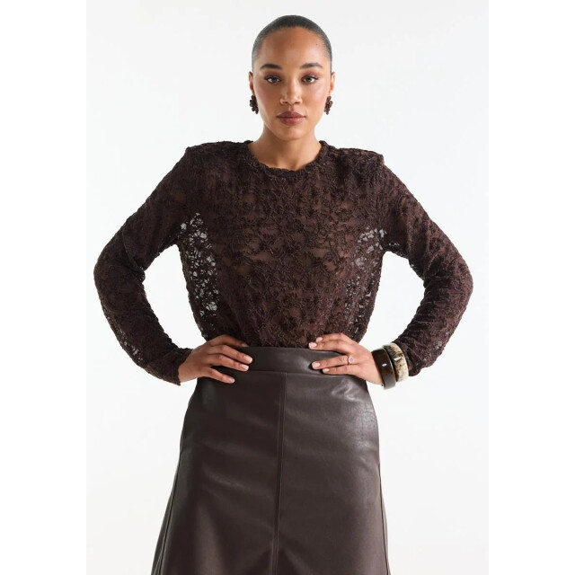 Jansen Amsterdam Kiki fl155 lace top dark brown FL155 large