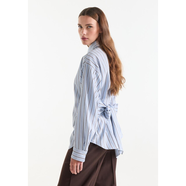 Jansen Amsterdam Livia mcs715 stripe belt blue/ brown MCS715 large