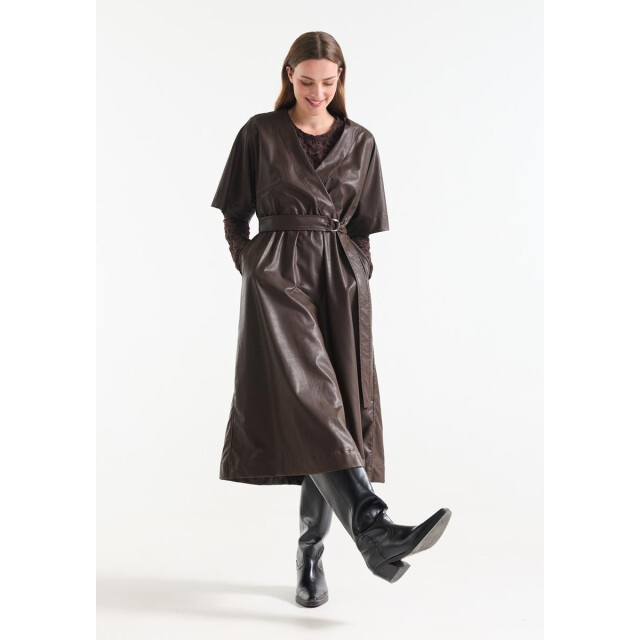 Jansen Amsterdam Linn lpu510 jurk dark brown LPU510 large