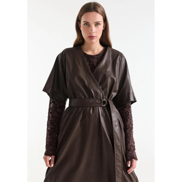 Jansen Amsterdam Linn lpu510 jurk dark brown LPU510 large