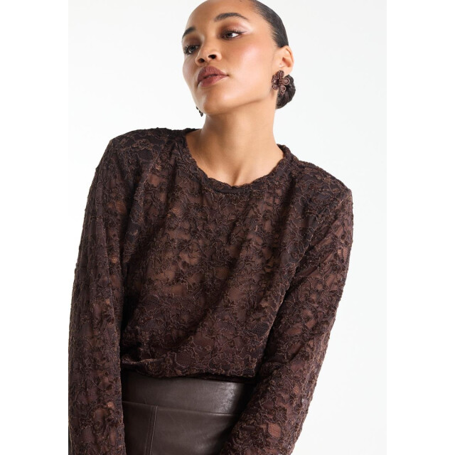 Jansen Amsterdam Kiki fl155 lace top dark brown FL155 large