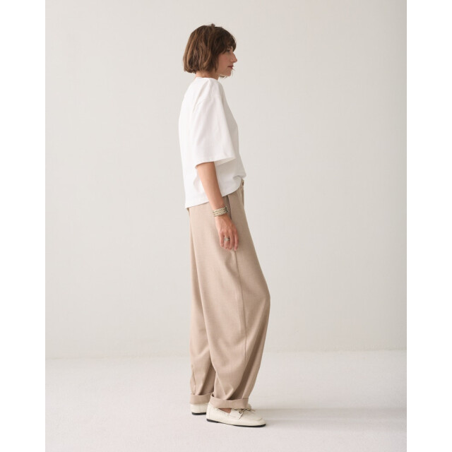 Summum Trouser barrel twill melange taupe 4109.77.0054 large