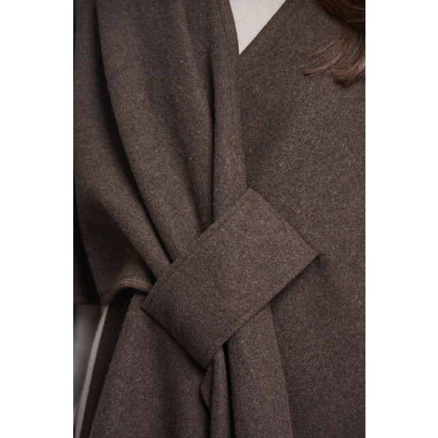 Rino & Pelle woven cape marwa.7002611 11099 coffee roast 06741.882.0009 large