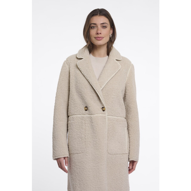 Rino & Pelle reversible double breasted coat juna.7002611 9030 birch 06111.198.0122 large