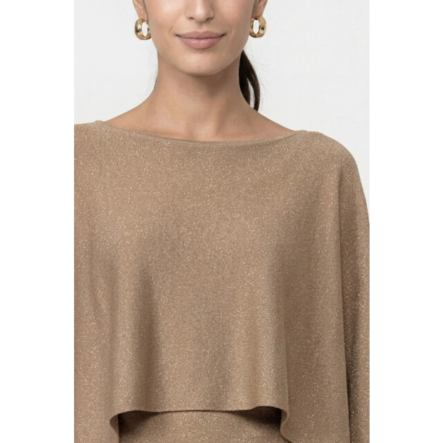 Monari  jumper with cape design 809921 526 brown sugar 06712.840.0163 large