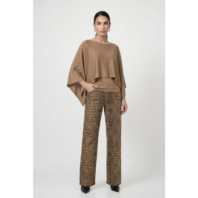 Monari  jumper with cape design 809921 526 brown sugar 06712.840.0163 large