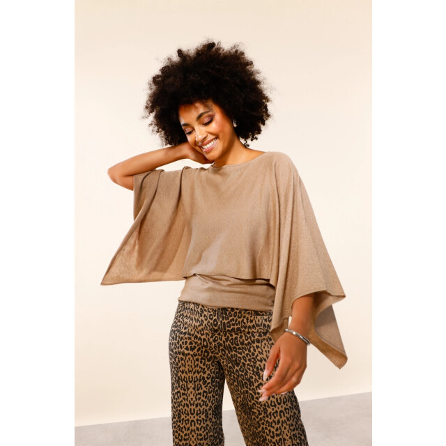 Monari  jumper with cape design 809921 526 brown sugar 06712.840.0163 large