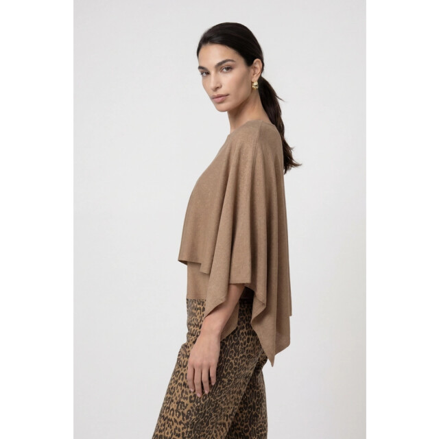 Monari  jumper with cape design 809921 526 brown sugar 06712.840.0163 large