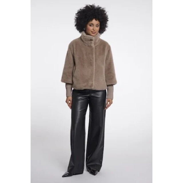 Rino & Pelle Nesrin.7002611 rino en pelle jacket with rib cuffs mocha latte Nesrin.7002611 Mocha latte large