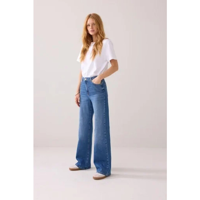 Summum Pisa-5185 6 wide leg jeans twill comford denim vintage blue denim Pisa-5185 426 large