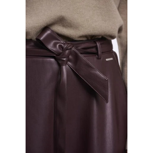 Rino & Pelle Chelsea.7502611 rino en pelle faux leather skirt with belt chocolate bean Chelsea.7502611 Chocolate bean large