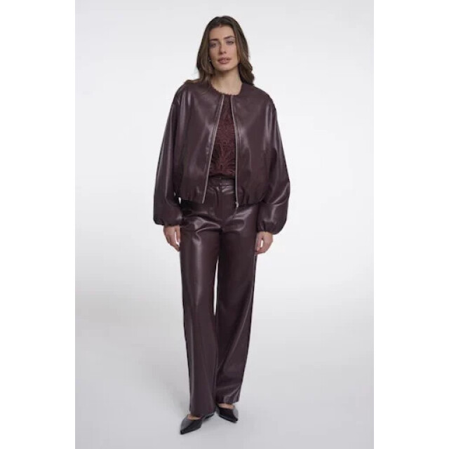 Rino & Pelle Lomee.7502611 rino en pelle faux leather blouson jacket chocolate bean Lomee.7502611 Chocolate bean large