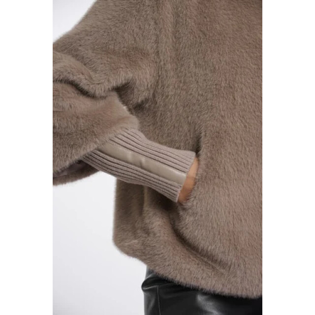 Rino & Pelle Nesrin.7002611 rino en pelle jacket with rib cuffs mocha latte Nesrin.7002611 Mocha latte large
