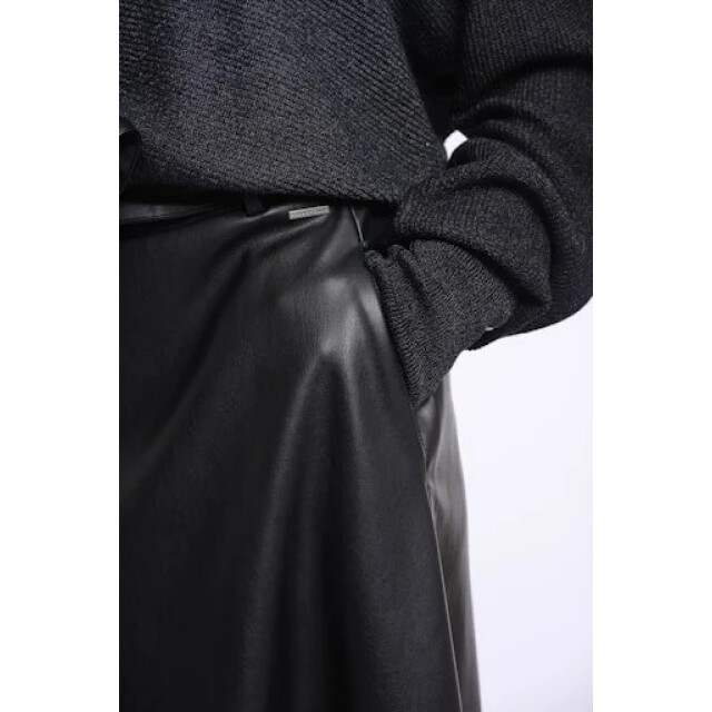 Rino & Pelle Chelsea.7502611 rino en pelle faux leather skirt with belt dark navy Chelsea.7502611 Dark navy large