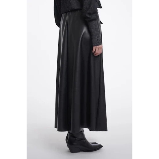 Rino & Pelle Chelsea.7502611 rino en pelle faux leather skirt with belt dark navy Chelsea.7502611 Dark navy large