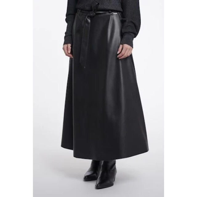 Rino & Pelle Chelsea.7502611 rino en pelle faux leather skirt with belt dark navy Chelsea.7502611 Dark navy large